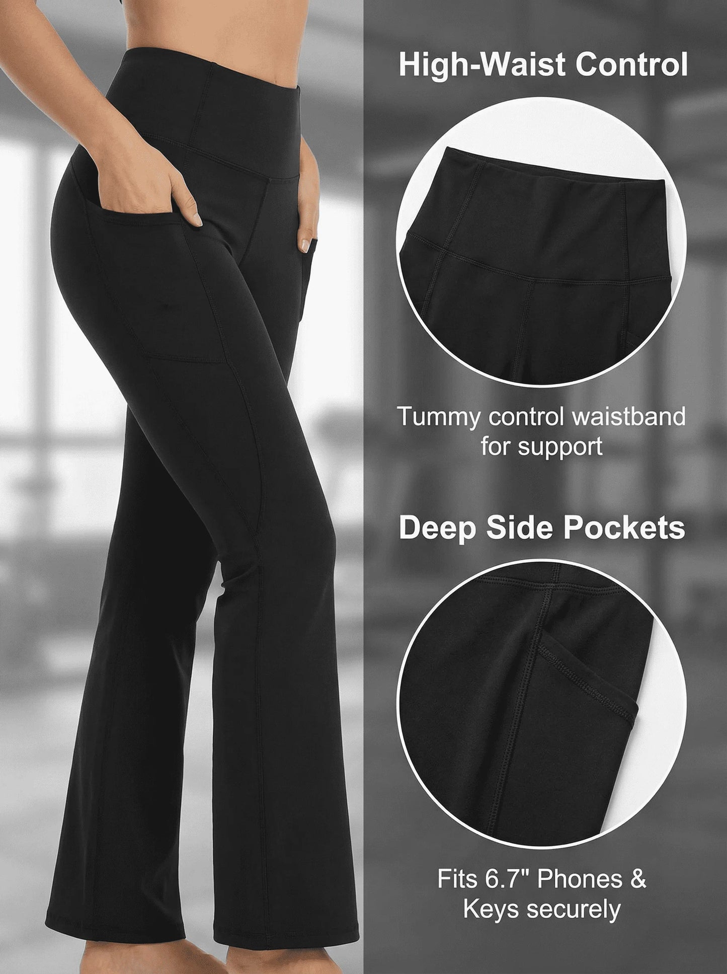 3pcs Women's Wide-leg Pants, Breathable And Comfortable, With Good Elasticity. Perfect For Casual Outings And Exercise