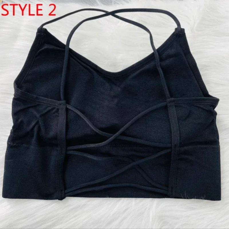 Womens Sports Tops Sexy Tank Top Women Built In Bra Solid Color Camis for Women Crop Top Off Shoulder Sleeveless Camisole
