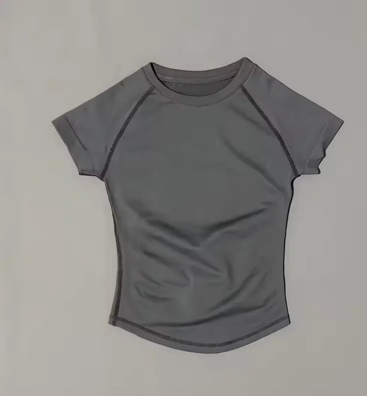 Impact Women Short Sleeve Top Seamless Yoga Leotard Clothing Women Gym T Shirts Workout Running Shirts Fitness Sports Vest