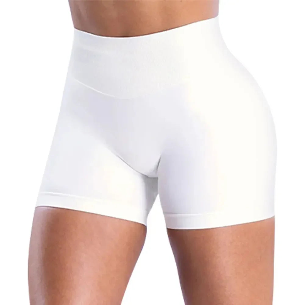 Seamless Yoga Shorts High Elastic Fitness Running Yoga Pants Soft Womens Workout Tights Gym Wear Cropped Sports Tights ﻿