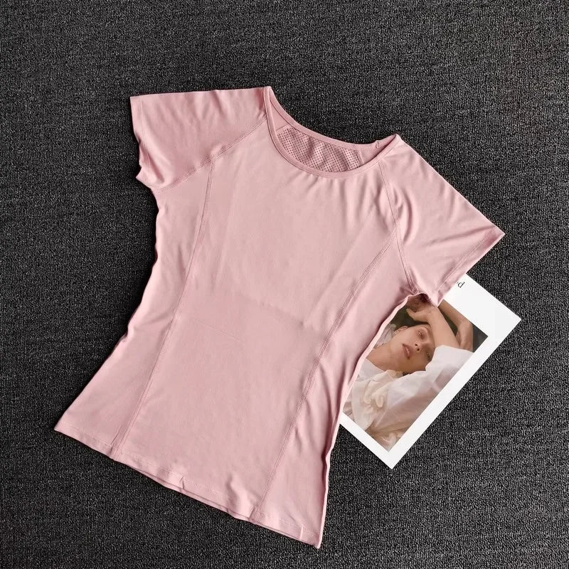 Outdoor Sports Shirt Sportswear Yoga Wear Women's Sports T-Shirt Fitness Clothes Running Yoga Top Female Workout Tops T-shirt
