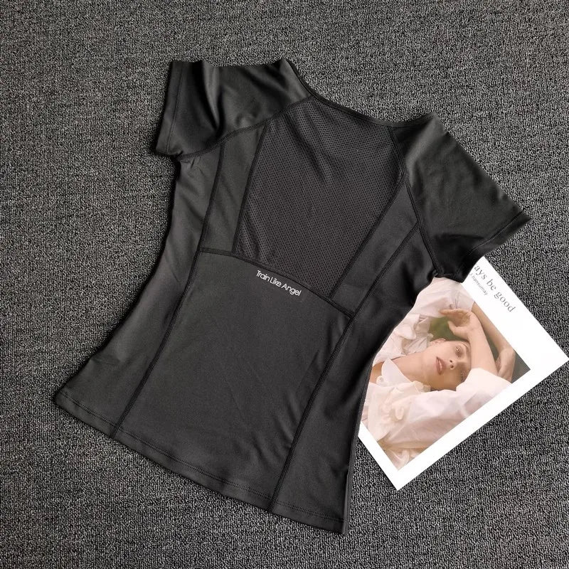 Outdoor Sports Shirt Sportswear Yoga Wear Women's Sports T-Shirt Fitness Clothes Running Yoga Top Female Workout Tops T-shirt